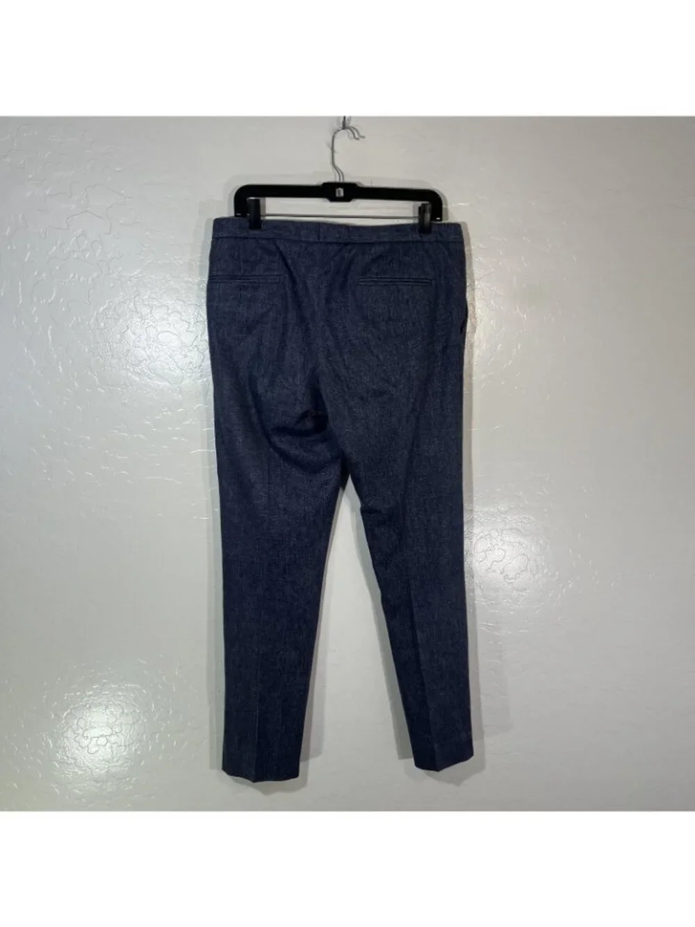 Nordstrom Rack Suit Mens 36 Blue Tweed Polyester Stretch 2 Piece 34x30 Tapered